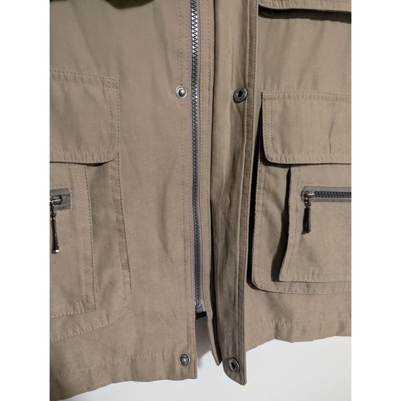 T&T-Mode Utility Fishing Vest Mens Size XL / 2XL Khaki Full Zip Pockets Outdoor - Picture 5 of 12